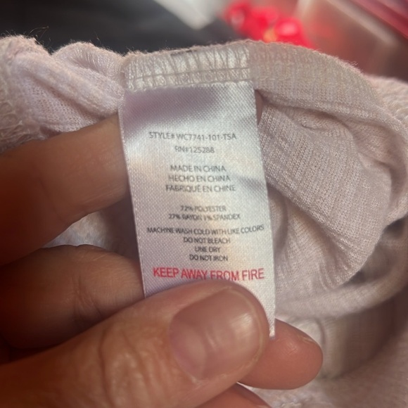 2 Piece Light Pink Tank Pajama Set Large - Picture 6 of 6